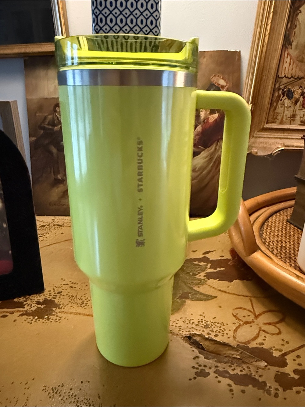Stanley Neon Lime Travel Mug with Handle